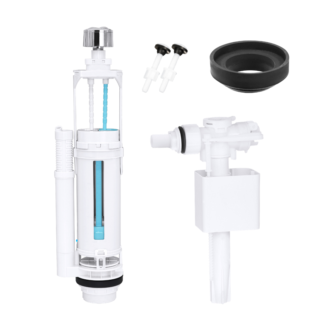 2 inch dual flush valve and G1/2 side entry fill valve repair kit for close coupled toilet